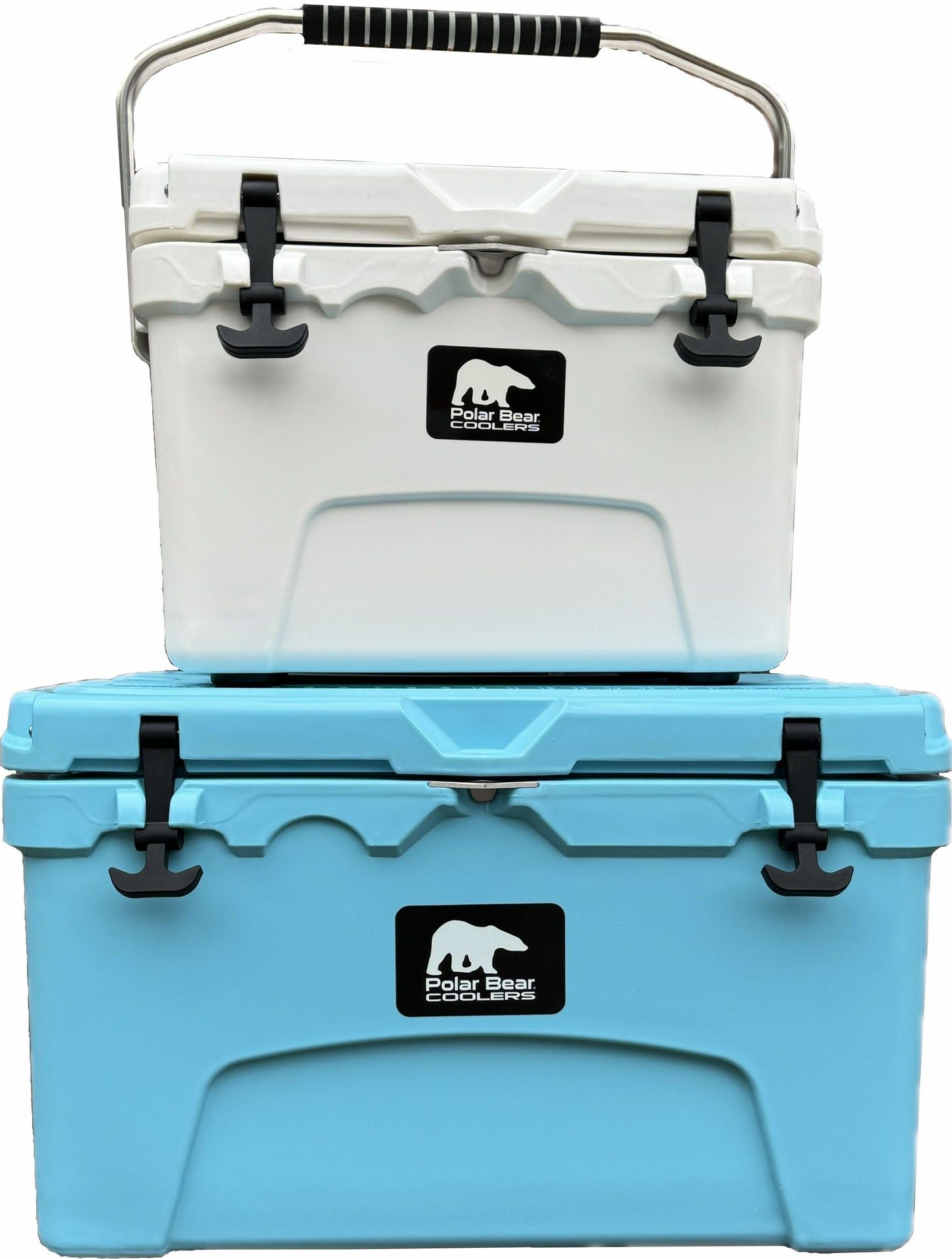 Polar Bear 20 Hard Cooler with reinforced handles and secure latch, designed for durable outdoor cooling.