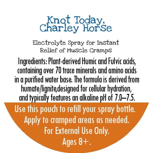 Knot Today, Charley Horse - Electrolyte Spray for Muscle Cramps, PMS, Runner's Cramps & Growing Pains
