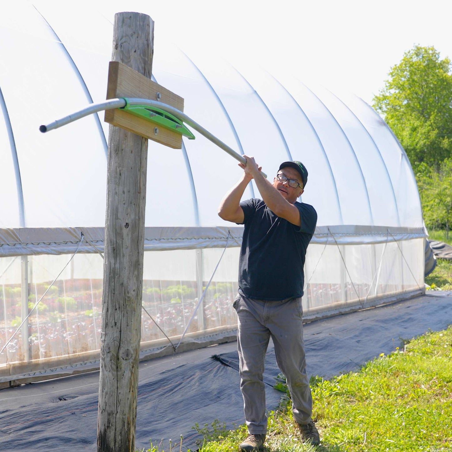 DIY Gothic hoop bender by Bootstrap Farmer for creating custom garden hoops and metal frames with ease.