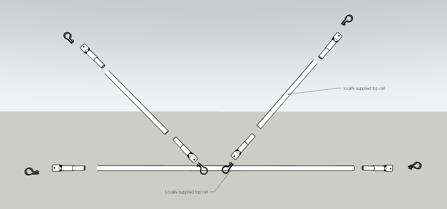 Bootstrap Farmer DIY greenhouse truss kit with wooden components and hardware for supporting plant growth and greenhouse structure.
