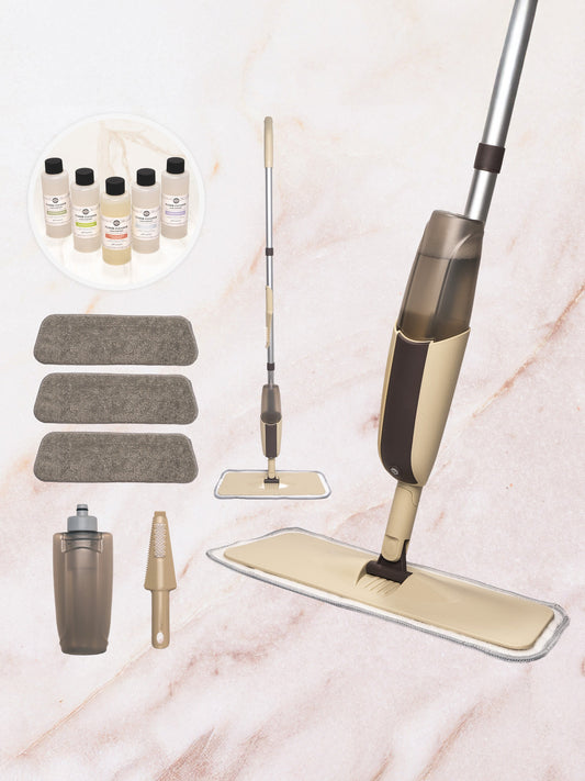 Rustic Strength zero waste mop with eco-friendly handle and reusable cleaning head, ideal for sustainable home cleaning.
