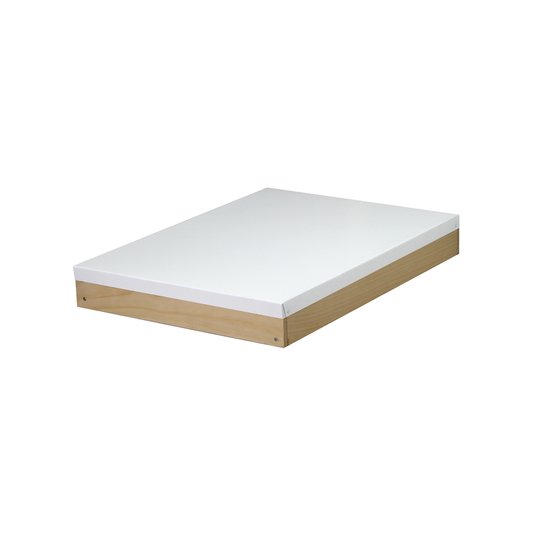Amish-made white aluminum-capped 8-frame telescoping top cover for hive parts, designed for beekeeping protection.