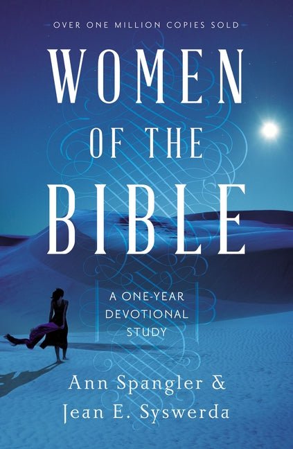 Cover image of "Women of the Bible: A One-Year Devotional Study" by Christian Books Today, featuring a religious-themed design.