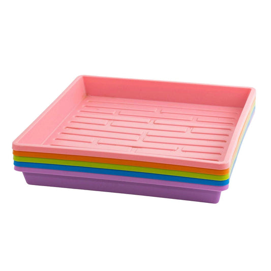 Black Bootstrap Farmer 1010 Shallow Seed Tray with 10 rows, durable plastic, designed for seed starting and propagation.