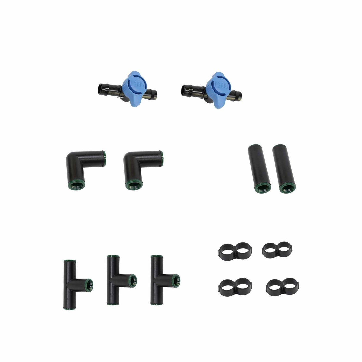 Bootstrap Farmer Add a Line Kit with irrigation tubing and fittings for efficient watering in gardening or farming applications.