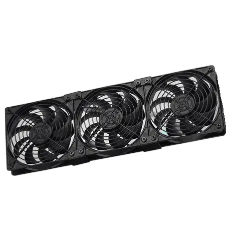 Set of three Bootstrap Farmer Grow Rack Fans installed on a single-tier grow rack for effective airflow and ventilation.