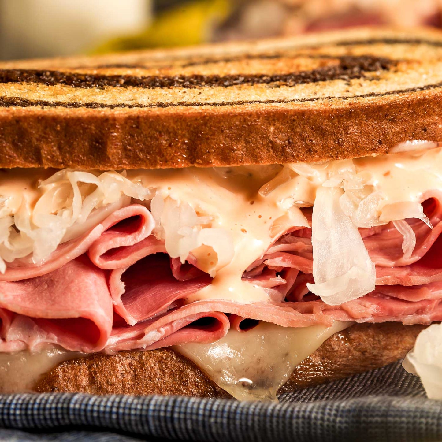 Corned Beef Reuben Sandwich Kit from Pig of the Month BBQ with corned beef, rye bread, and condiments for a classic deli-style sandwich.