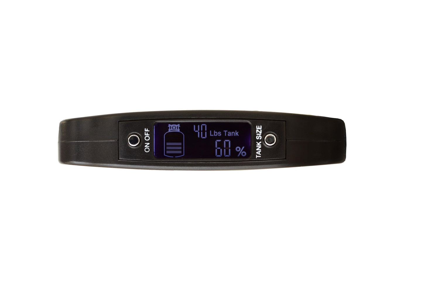 Flame King electronic gauge scale for propane tanks with digital indicator, used as a propane accessory for accurate fuel level measurement.