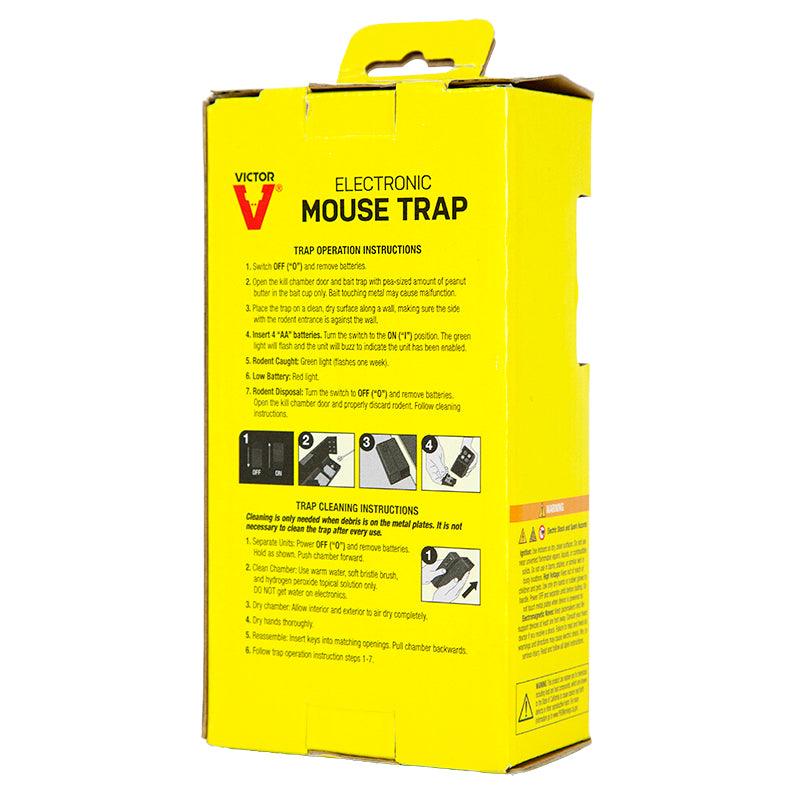 Victor Electronic Mouse Trap by Grow Organic for pest control, showing the sleek, black electronic device designed to catch mice efficiently.