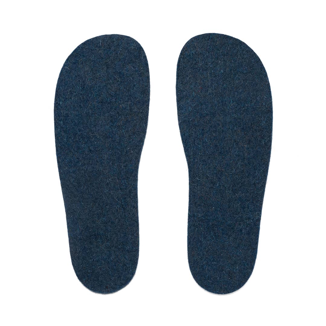 Dark Kyrgies felt insoles with soft, comfortable material designed for shoe comfort and support.