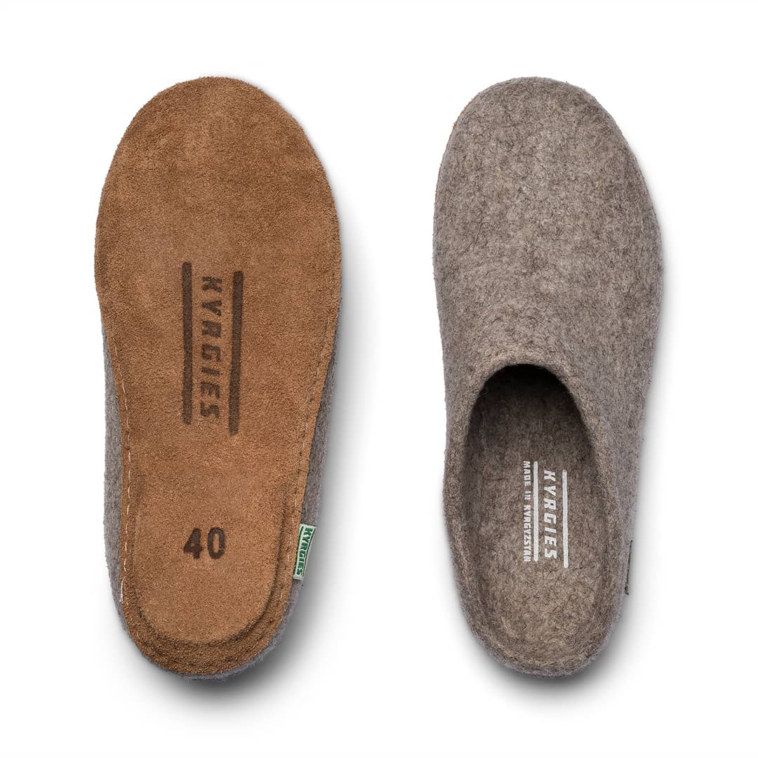 Kyrgies Molded Sole Low Back slippers with molded sole and low back design, comfortable and stylish indoor footwear.