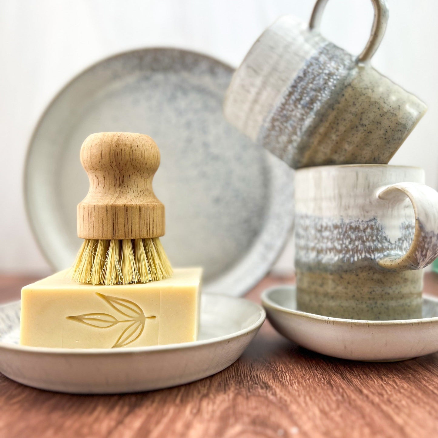 MamaSuds solid dish soap bar for natural household cleaning, shown in a simple, eco-friendly packaging.