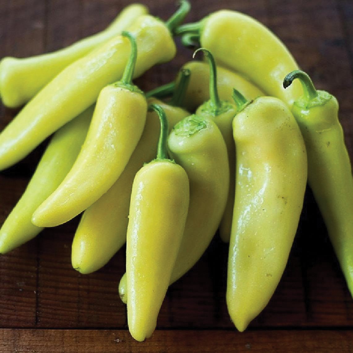 Hungarian Sweet Yellow Pepper from MIgardener, vibrant yellow pepper with smooth skin and a fresh, ripe appearance.