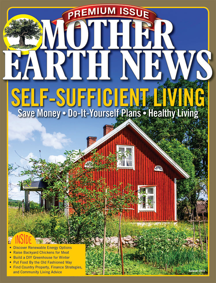 Mother Earth News Premium Self-Sufficient Living magazine, 3rd edition, featuring sustainable living tips on the cover.