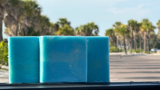 Bar of Cool Water soap by Peachy Clean Soaps and More LLC with fresh, clean scent and smooth soap surface.
