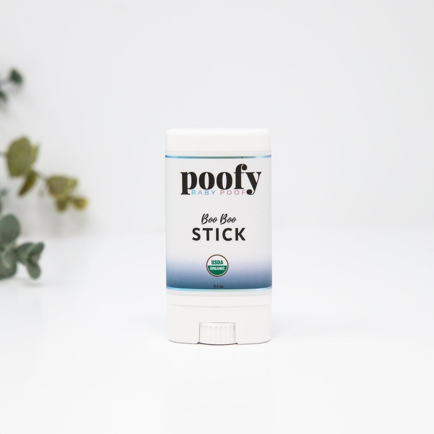 Poofy Organics Boo Boo Stick Organic for Kids, natural remedy in a small tube, designed to soothe minor skin irritations.