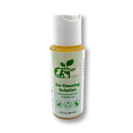 ReNewedPet pet health grooming shampoo samples for hairless pets, suitable for regular baths, shown in the image.