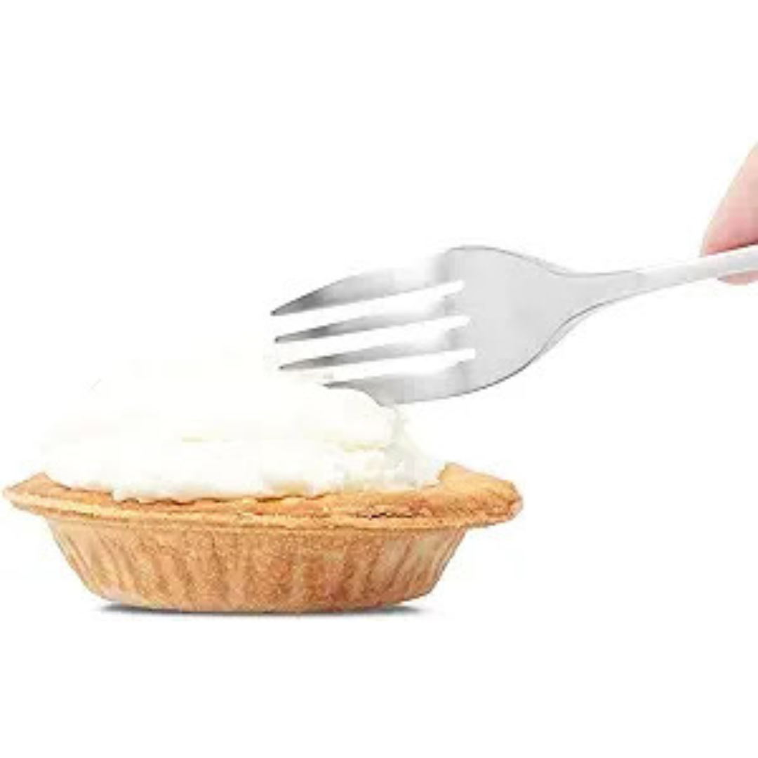 Set of four Knork Original dinner forks with ergonomic design, stainless steel construction, and sleek modern appearance.