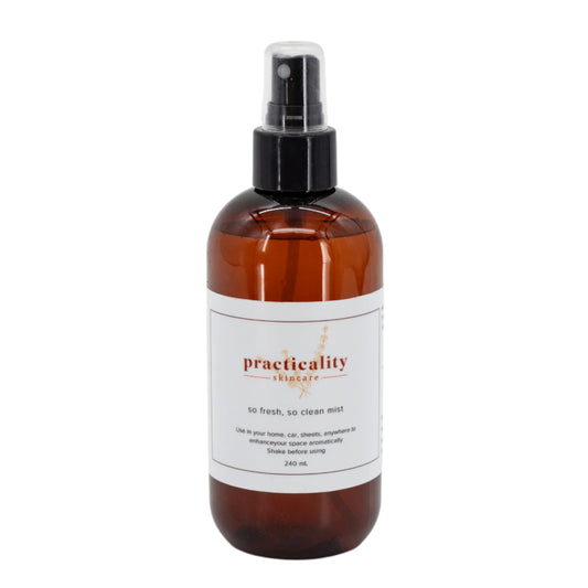 So Fresh So Clean aromatic mist and bug repellent in 8 oz bottle from BuyNebraska.com, with herbal ingredients and natural scent.