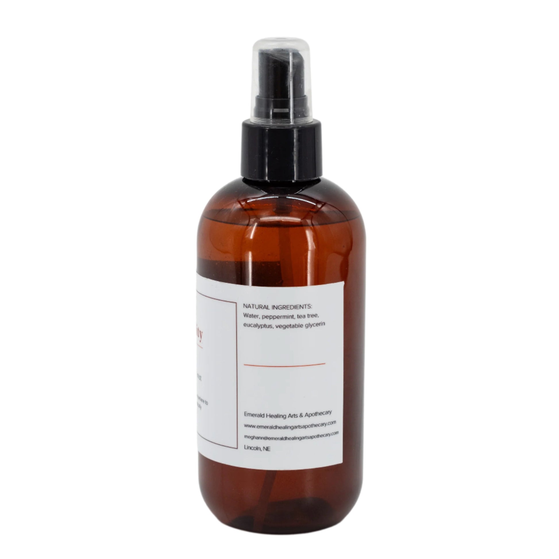 So Fresh So Clean aromatic mist and bug repellent in an 8 oz bottle from Emerald Healing Arts & Apothecary, used for bath and body care.