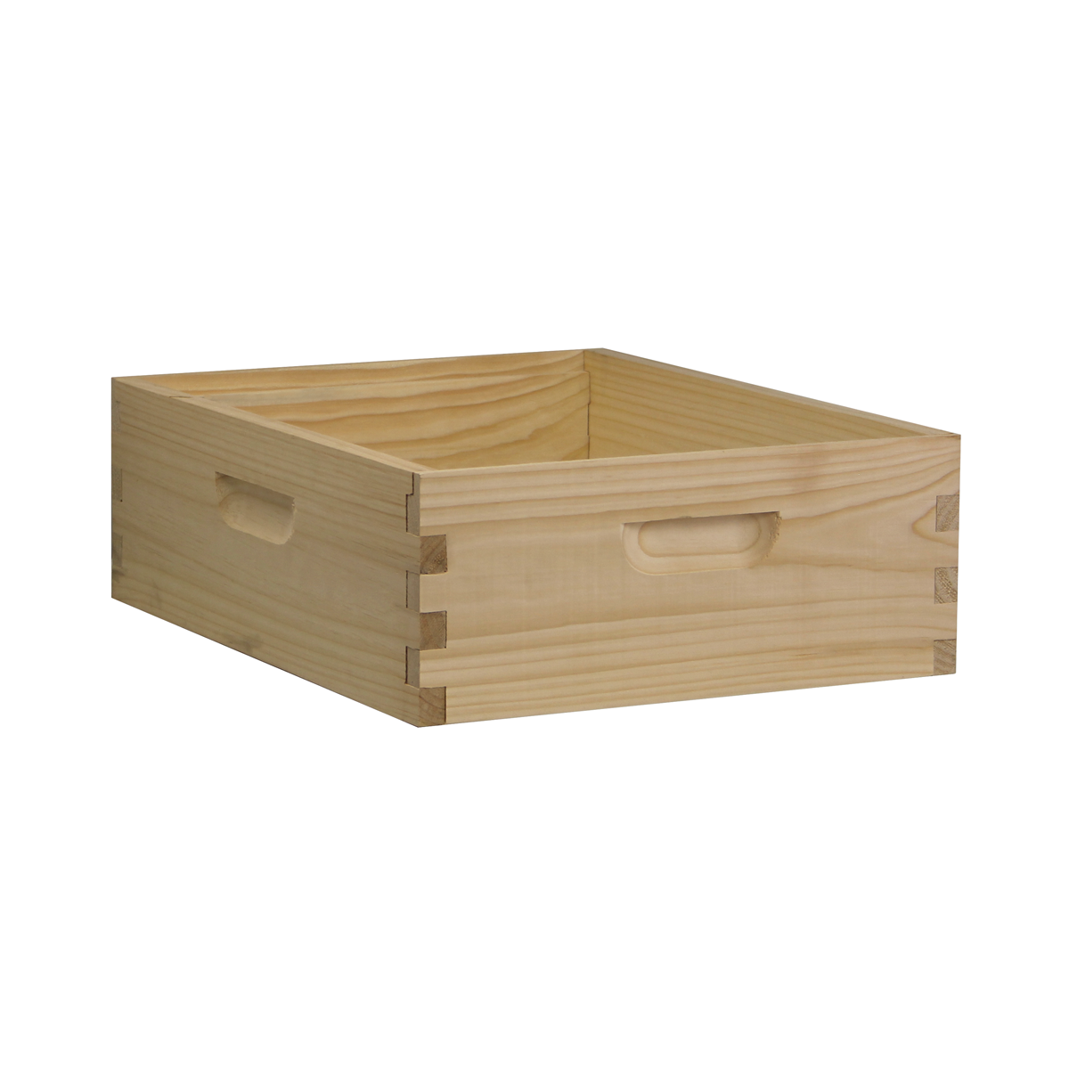 Galena Farms 10-frame medium honey super hive body made of Amish-made Eastern white pine, without frames or foundations.