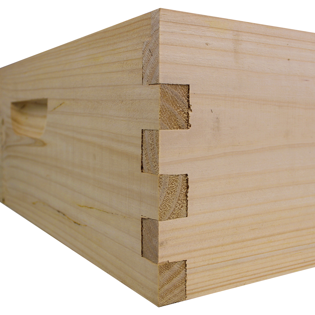 Galena Farms 10-frame medium honey super with assembled wooden frames and wax-coated foundations for beekeeping hive expansion