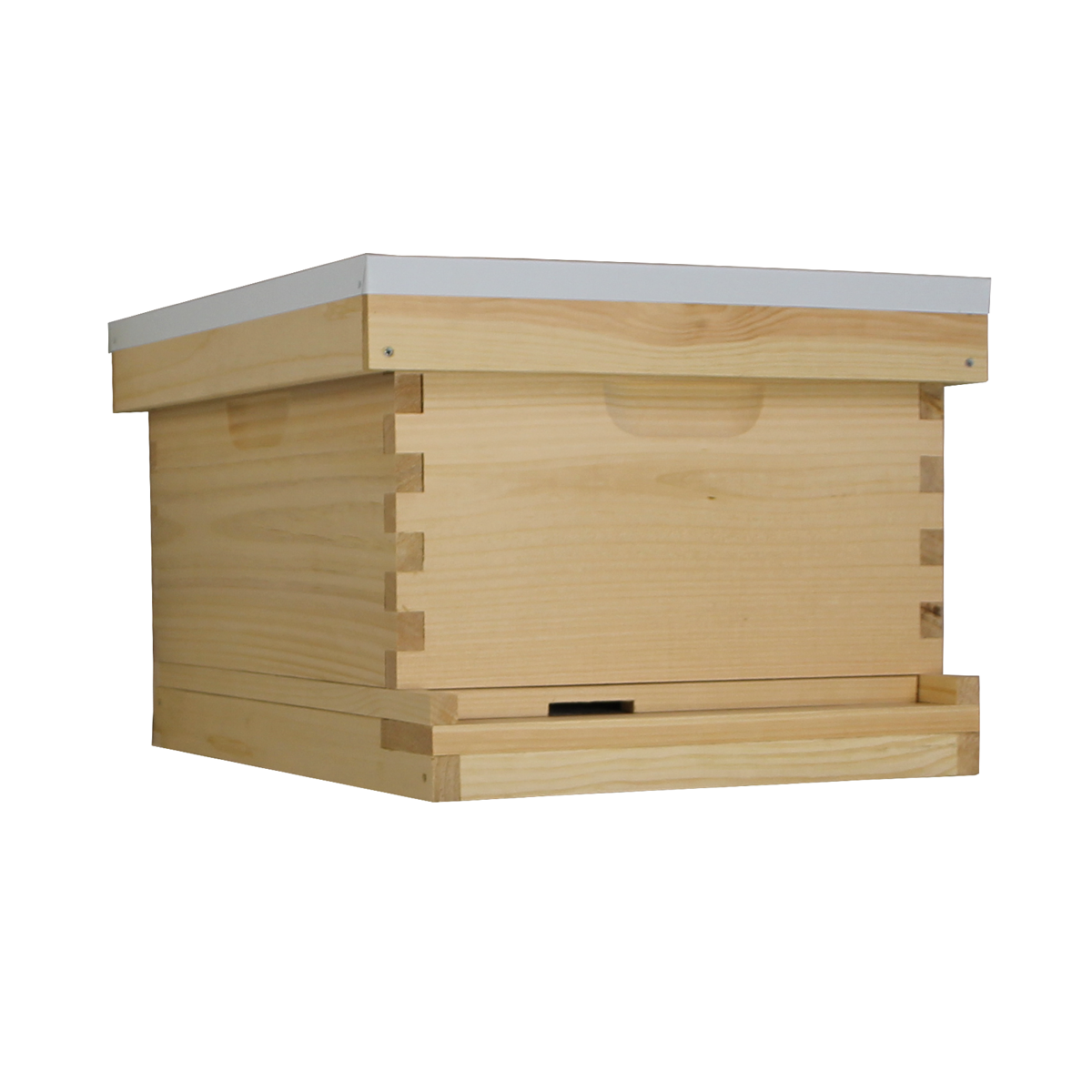 Galena Farms 10-frame complete beehive kit with fully assembled deep box, frames, and wax-coated foundations, Amish-made.