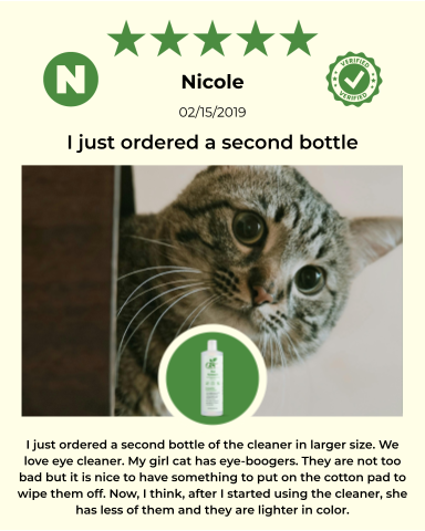 ReNewedPet 4-ALL PETS EYEWASH bottle used for gentle pet eye cleaning in grooming care.