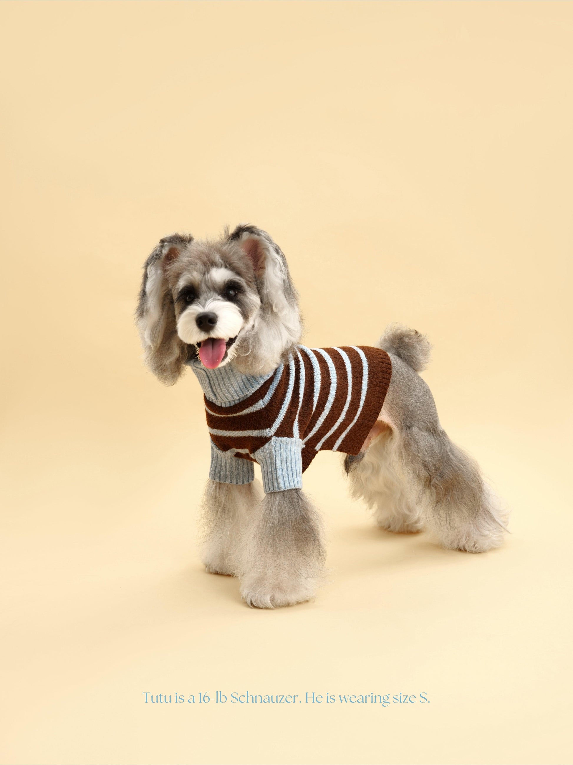 Bluebell Stripes Sweater by BarkBarkBaby, showing a cozy blue and white striped knit sweater for infants or toddlers.