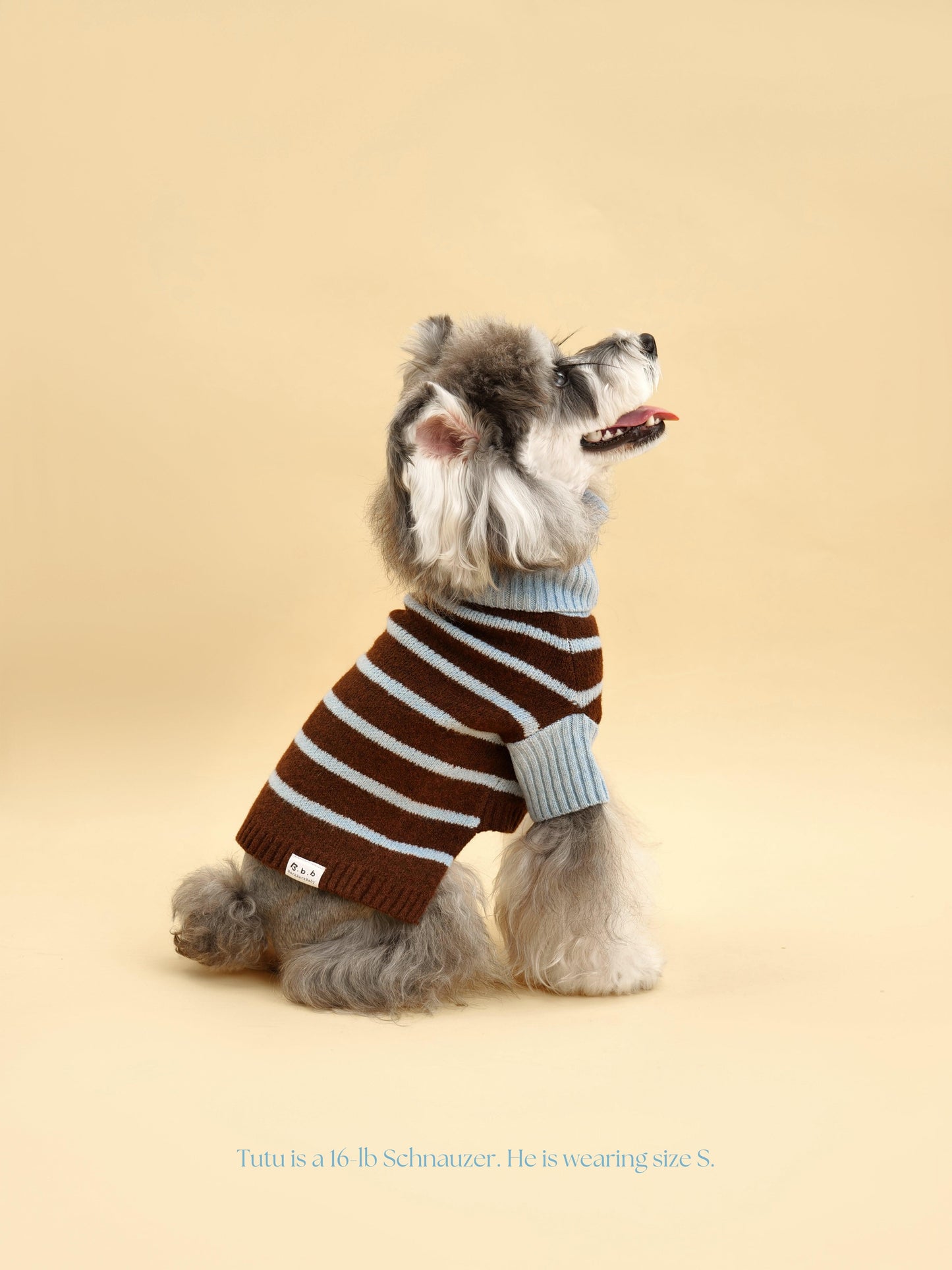 Bluebell Stripes Sweater by BarkBarkBaby, featuring a cozy knit with blue and white stripe pattern, suitable for infants or toddlers.