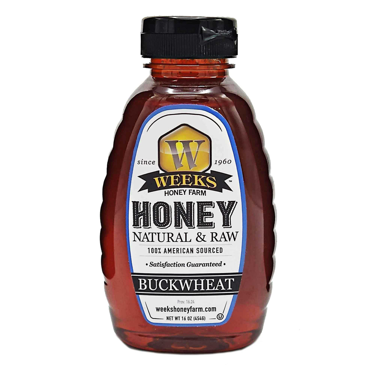 Weeks Honey Farm Raw Honey Trio Gift Set with Hawt, Buckwheat, and Palmetto honey jars