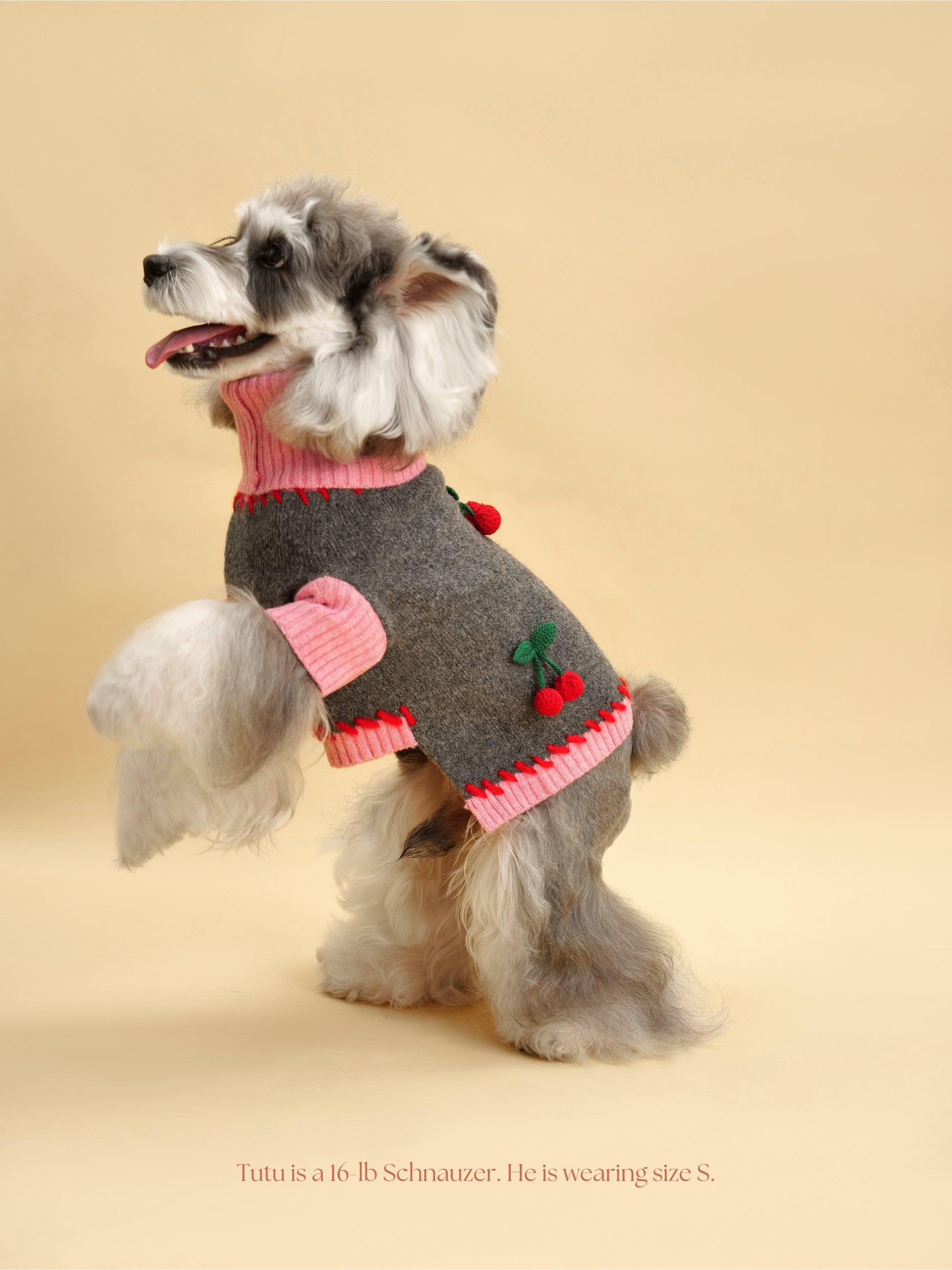 Cherry Kiss Sweater by BarkBarkBaby, cozy red and white knitted sweater with cherry patterns, perfect for babies.
