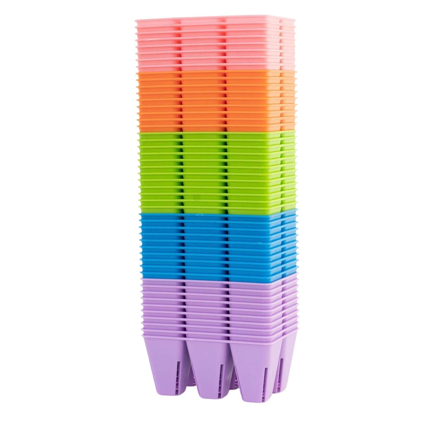 Bootstrap Farmer 6-cell plug tray inserts in various colors, designed for seed starting and plant propagation.