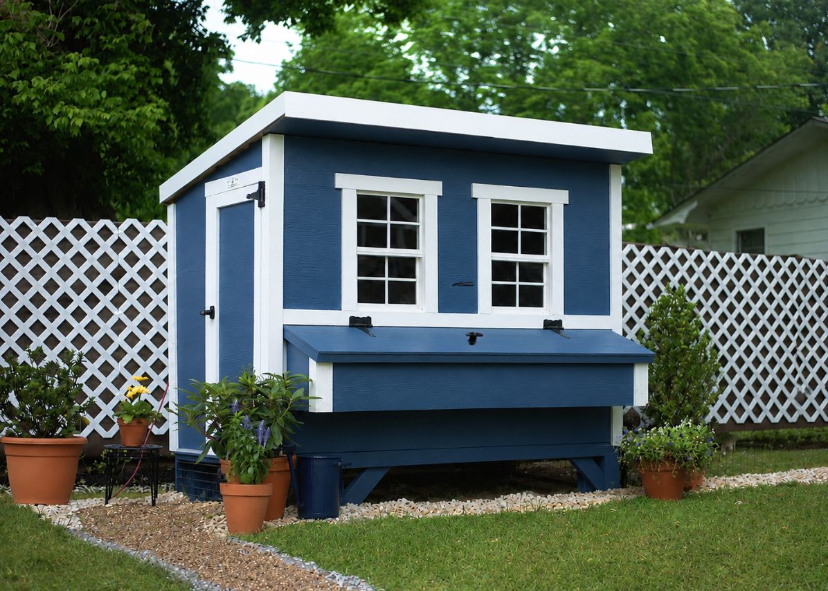 Large OverEZ Chicken Coop designed for up to 15 chickens, featuring spacious outdoor living space and durable construction.