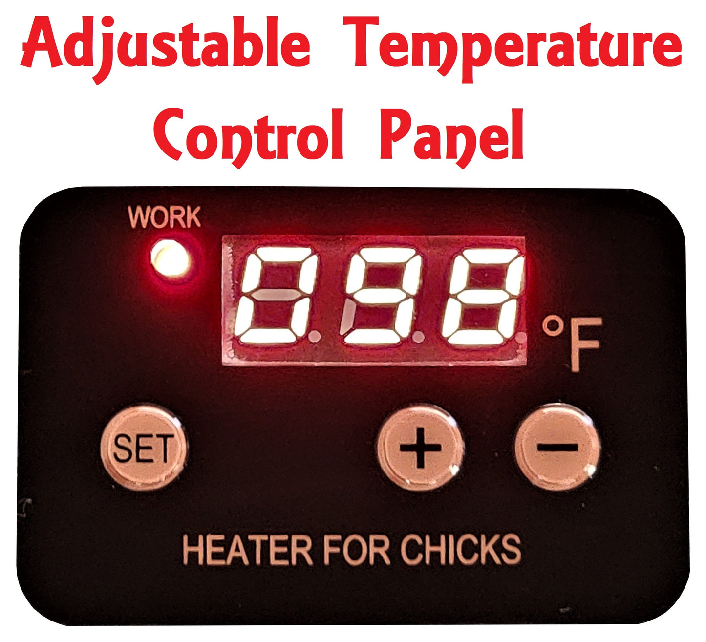 Digital 10x10 inch chicken brooder heating plate with adjustable temperature, suitable for chicks, ducks, geese, and pheasants.