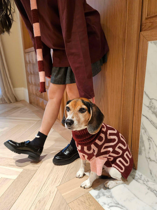 Pink and white striped BarkBarkBaby Rosé Bliss Thin Useless scarf draped over a surface, showcasing its lightweight, soft fabric.