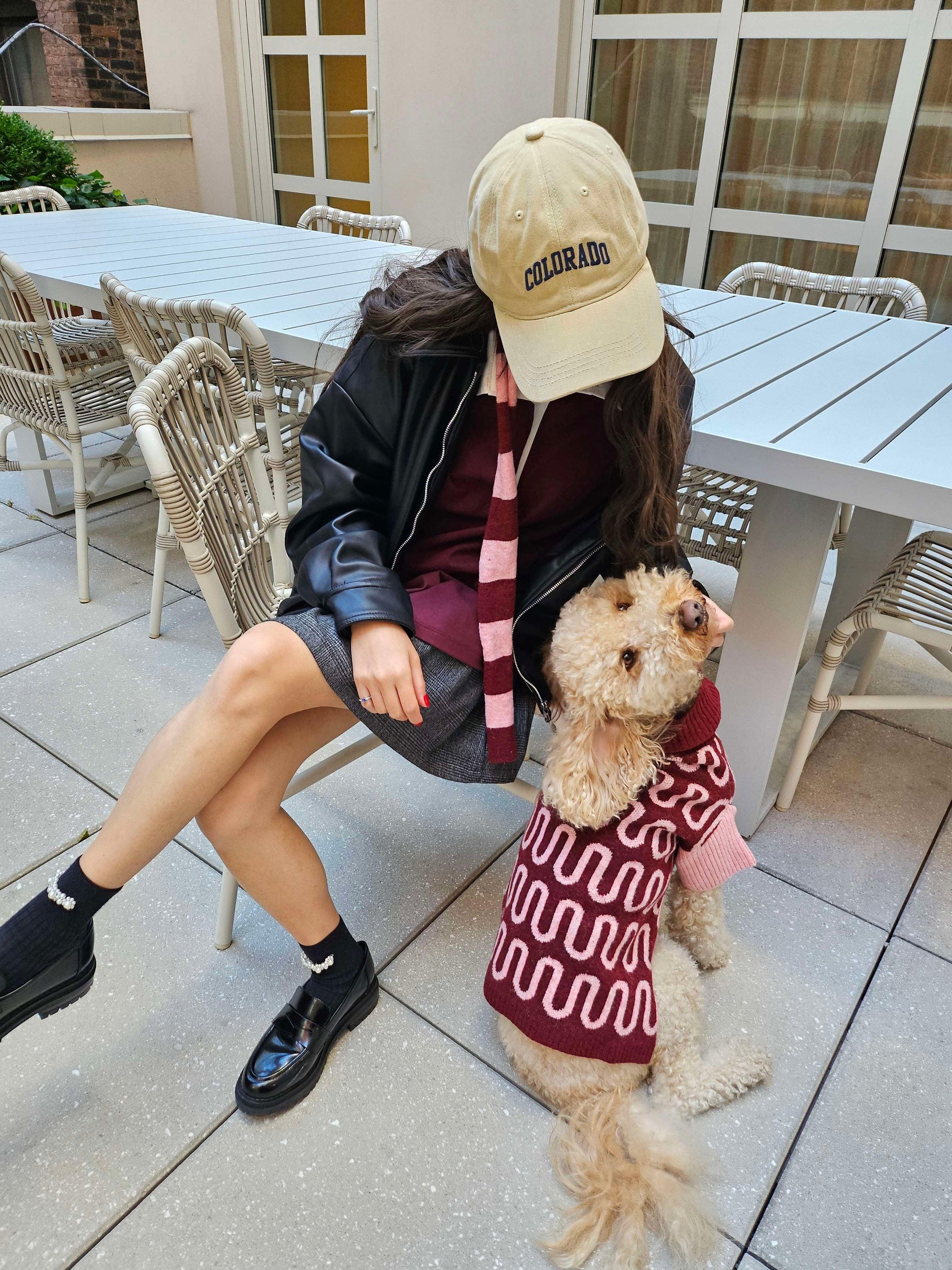 Pink and white striped BarkBarkBaby Rosé Bliss Thin Useless scarf displayed flat, showcasing its lightweight, soft fabric and stylish pattern.