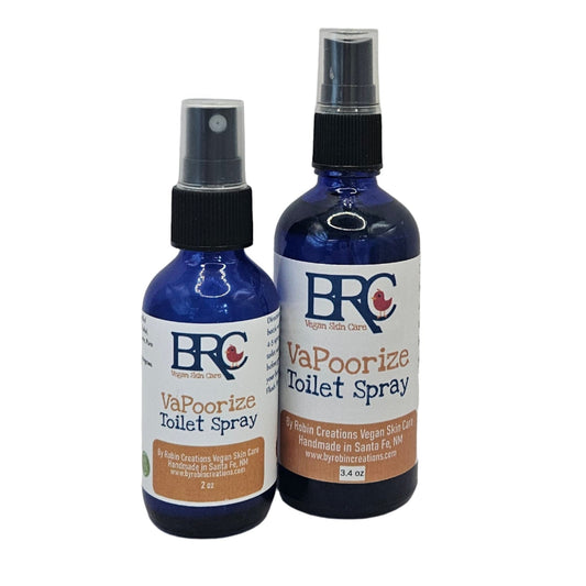 By Robin Creations VaPoorize "Use Before You Poo" toilet spray bottle, reformulated for improved freshness and odor control.