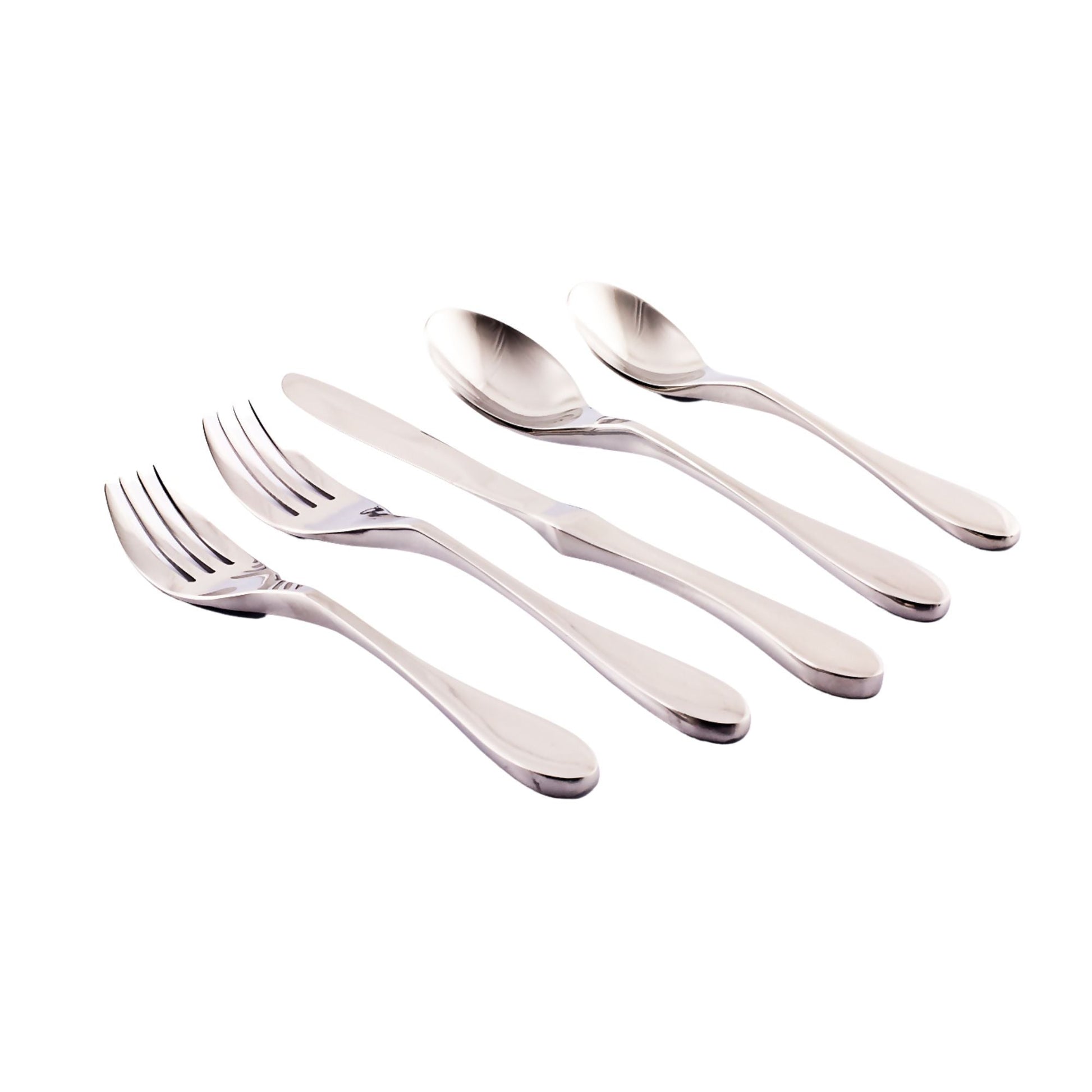 Knork Original 20-piece flatware set with forks, knives, spoons for four people, stainless steel cutlery.