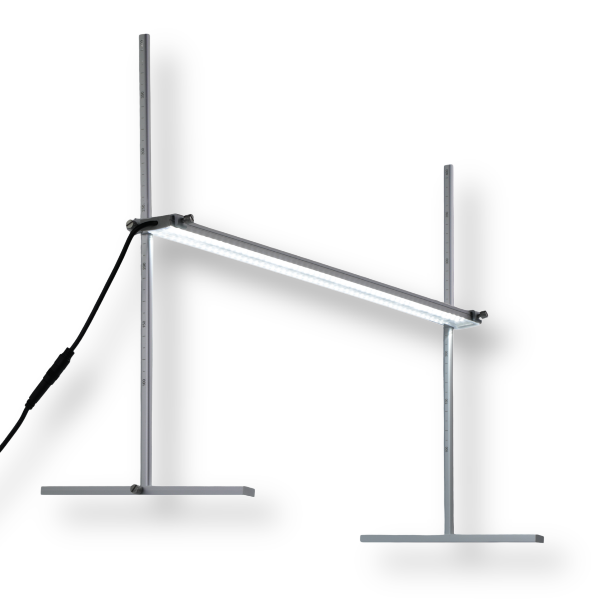Bootstrap Farmer 2-foot LED grow light with adjustable stand, ideal for indoor gardening and plant growth.