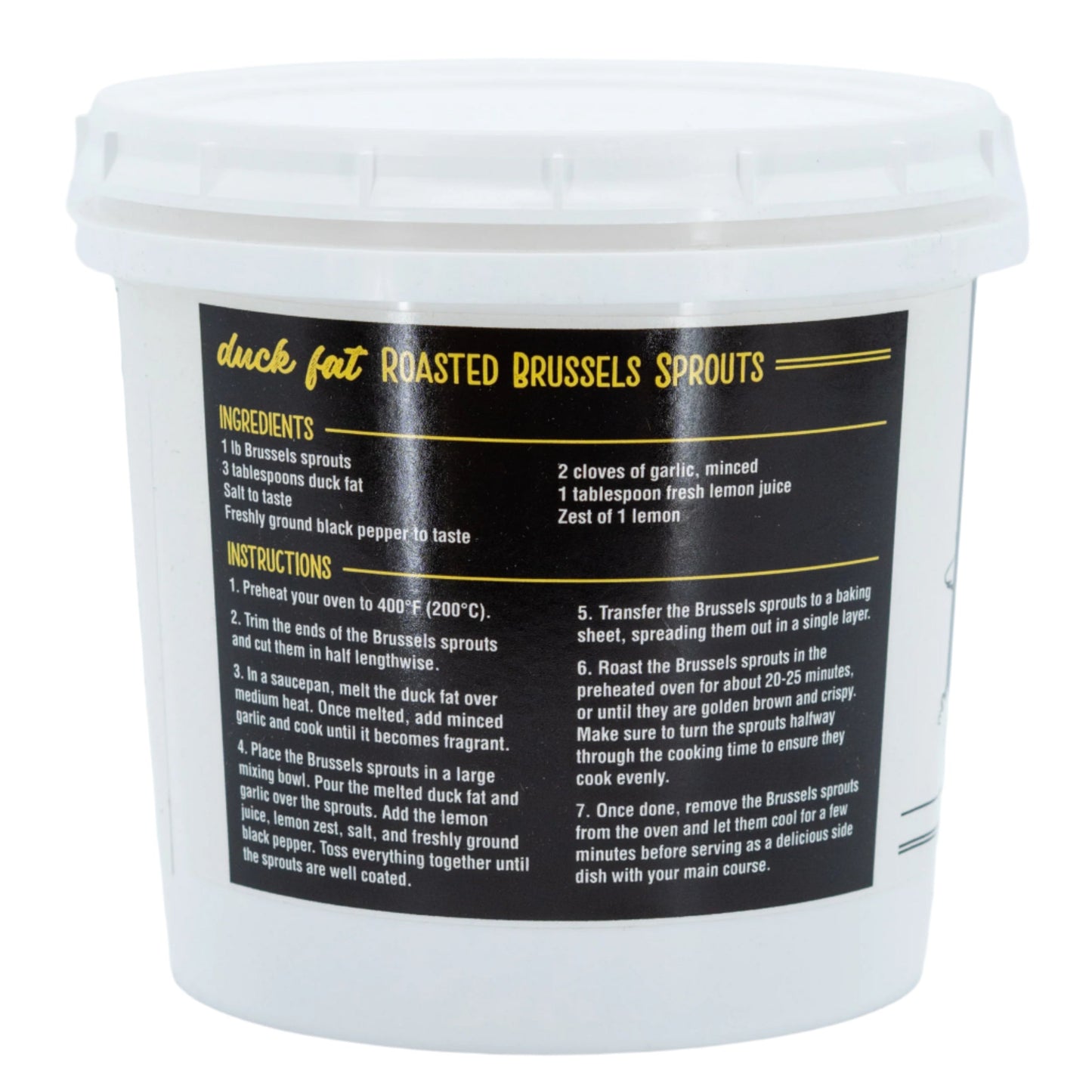 Rendered duck fat from Cornhusker Kitchen in 1.5 lb package, gluten-free and non-GMO, shown in a kitchen setting.