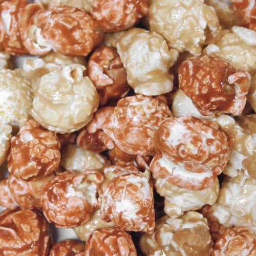 Root Beer Float popcorn from HR Poppin' Snacks in an 8 oz bag, featuring a colorful, flavored popcorn snack with root beer float taste.