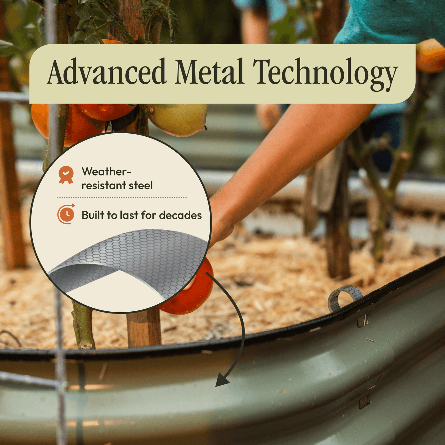 17-inch tall Gro-Rite Garden Global LLC 12-in-1 metal raised garden bed kit with modular, no-tool assembly for versatile gardening.