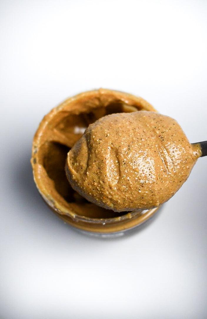 Creamy Maple Creemee nut butter by Mixed Up Foods, Vermont maple, cashew, pecan, and vanilla bean in an 8 oz jar.
