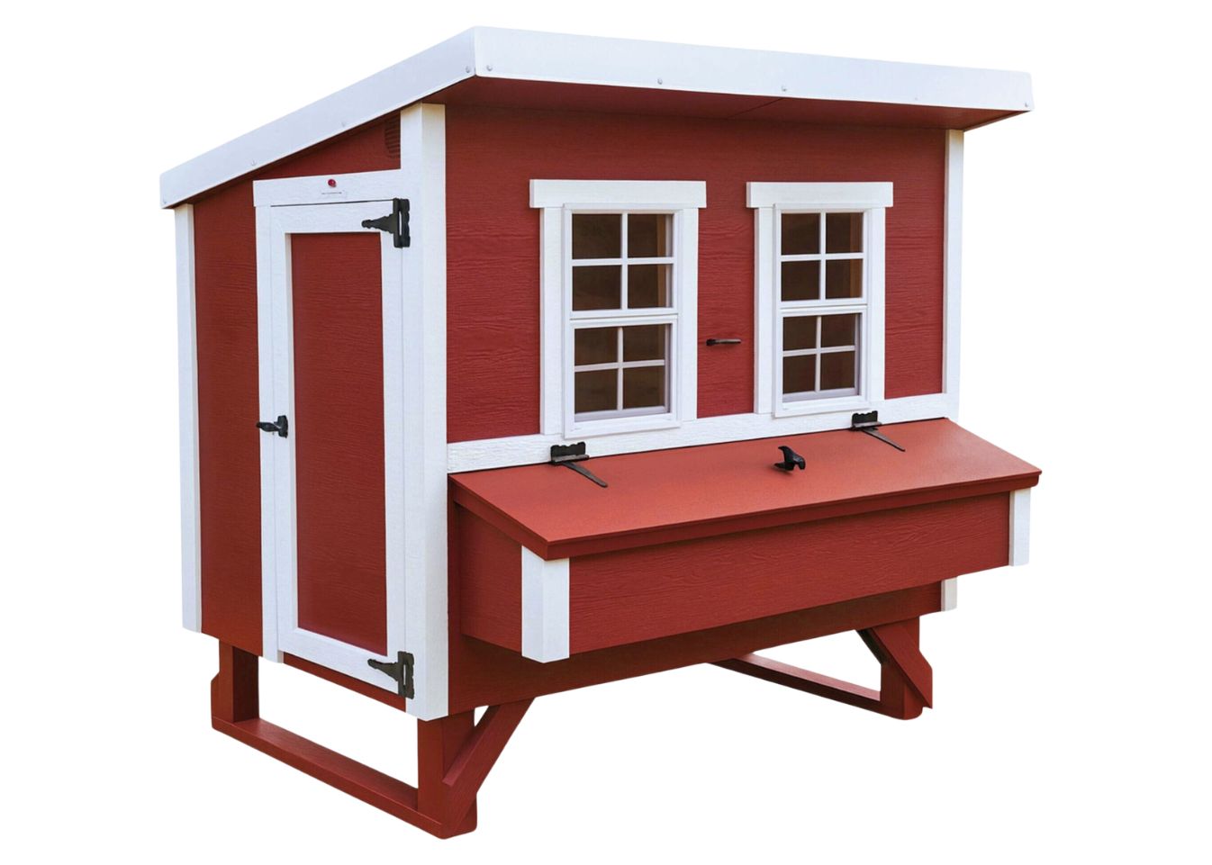 Large OverEZ Chicken Coop for up to 15 chickens, featuring spacious outdoor enclosure and durable construction.