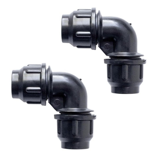 RentACoop PVC S.N.A.P Watering System Elbow Pack of 2 for chickens, quail, and poultry pet watering system, non-adhesive PVC elbows