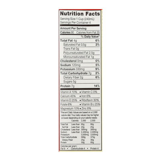 Six 32 Fl. Oz. bottles of Cozy Farm Silk Soymilk in original flavor, dairy-free plant-based beverage, shown in a pack.