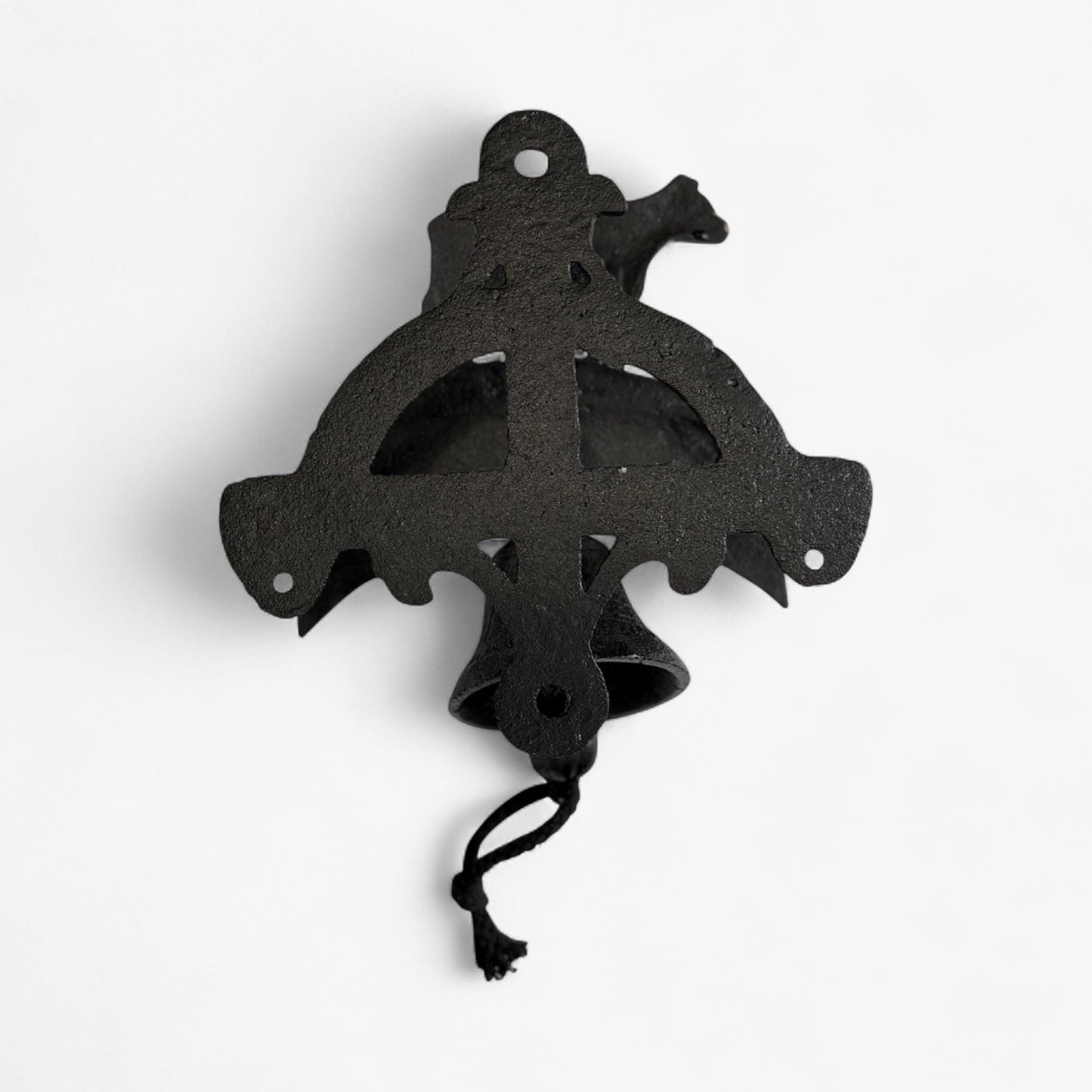 Rustic cast iron cow welcome bell sign from Iron & Blossom, farmhouse door decor with vintage charm and farm animal design.