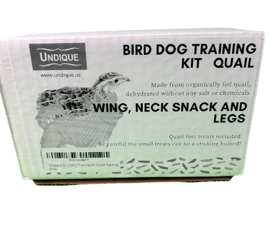 Dog training kit with Quail Wing treats from Quailz.com, featuring nutritious treats for reinforcing positive behaviors in dogs.
