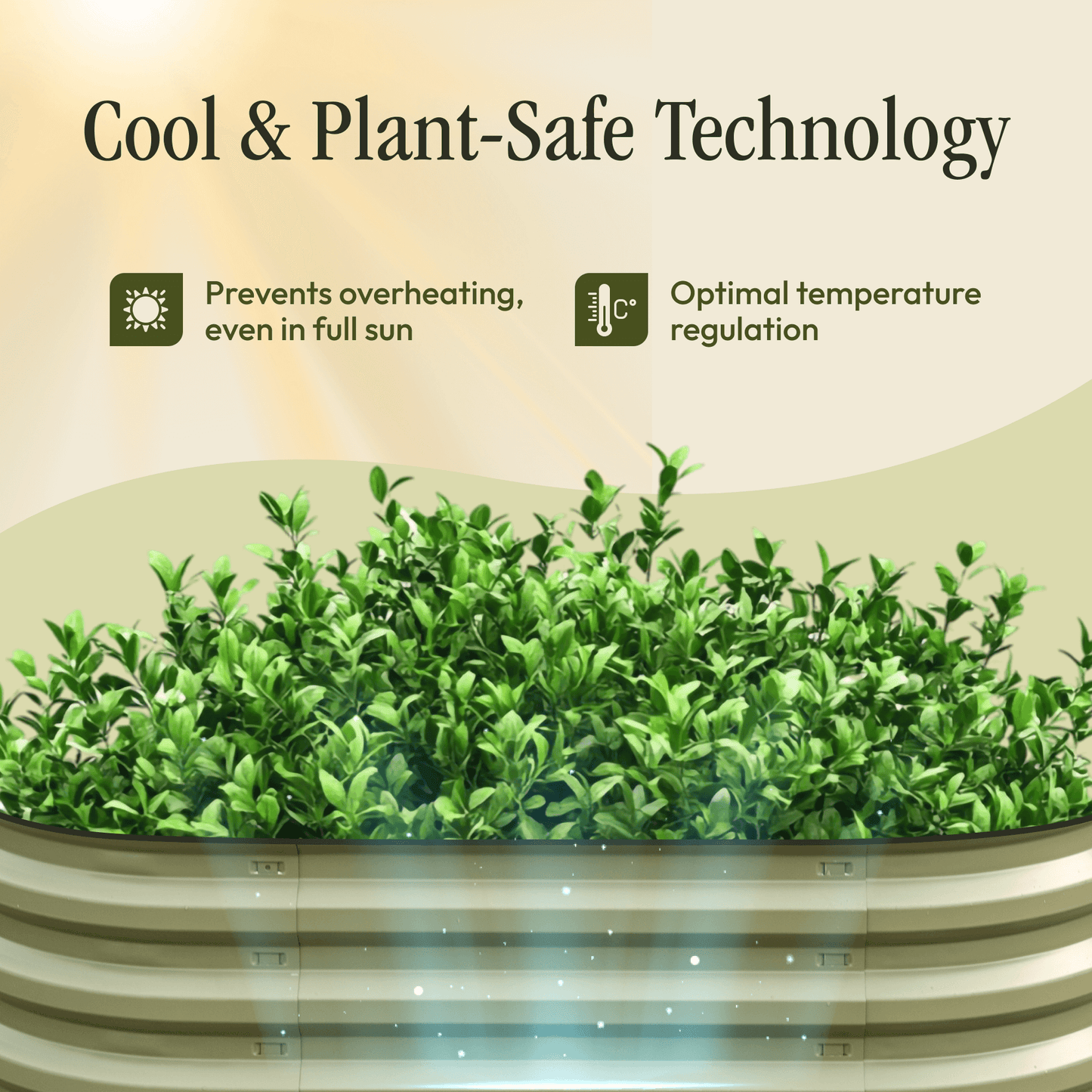 17-inch tall Gro-Rite 12-in-1 metal raised garden bed kit with no tools needed, featuring durable, modular garden bed components.